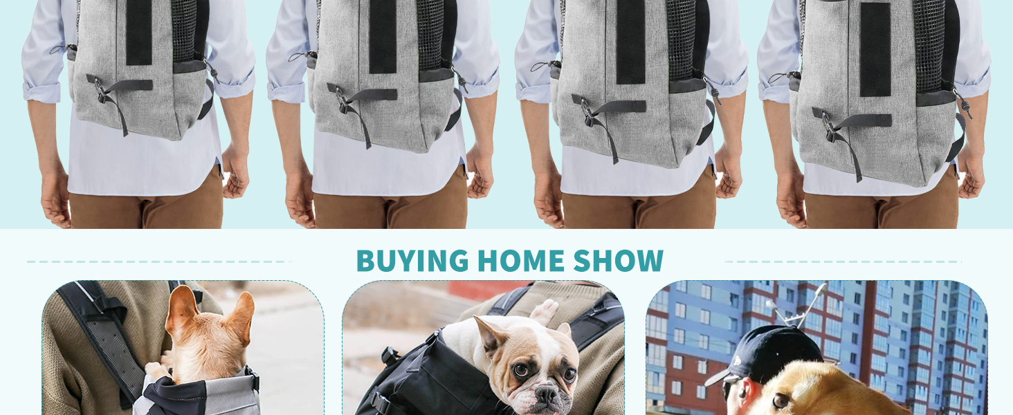 PETCUTE Рюкзак-переноска для собак та котів, сірий, до 10 кг