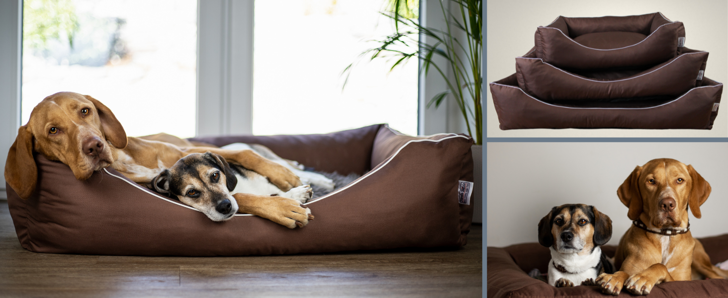 Танте Гільде лежанка для собак Нордерней – міцна, якісна, з вибором розмірів. Лежанка-кошик, лежанка-подушка (Чорний XL 80x60 см, ідеально для маленьких собак) L 80 x W 60 x H 20 см Чорний