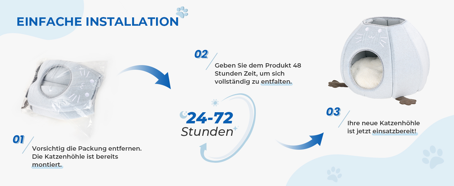 Кігтеточка-будиночок для котів, блакитна, розмір M, 40x40x35 см. Зручне ліжко з Sherpa подушкою, ідеально для дому.