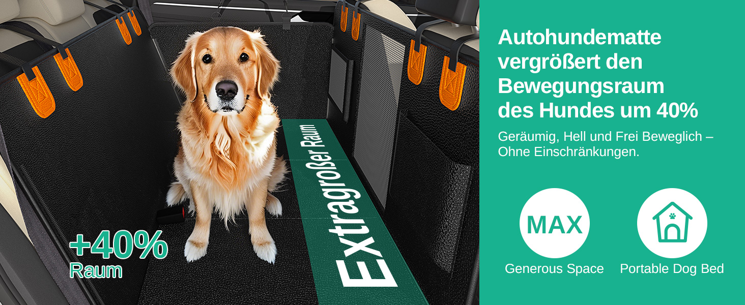 Водонепроникна автодека Dogat для собак з боковим захистом та оглядовим вікном, з кріпленням на ремінь безпеки, легко миється