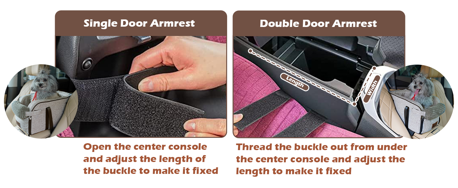 Автокрісло для собак та котів на середню консоль, стабільне, з ременем, знімний, миючий, для собак та котів до 6 кг (замша)