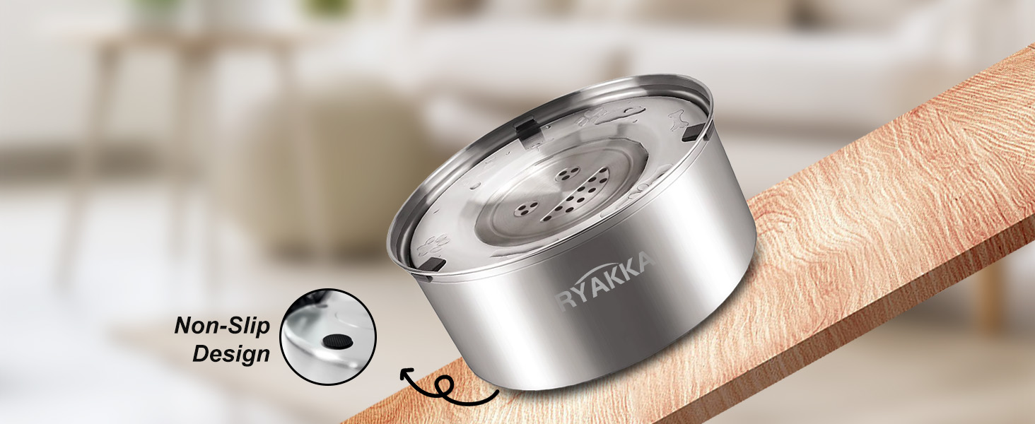 Нержавійна миска для собак 1L без розливання, повільне годування, для собак та котів маленьких та середніх порід