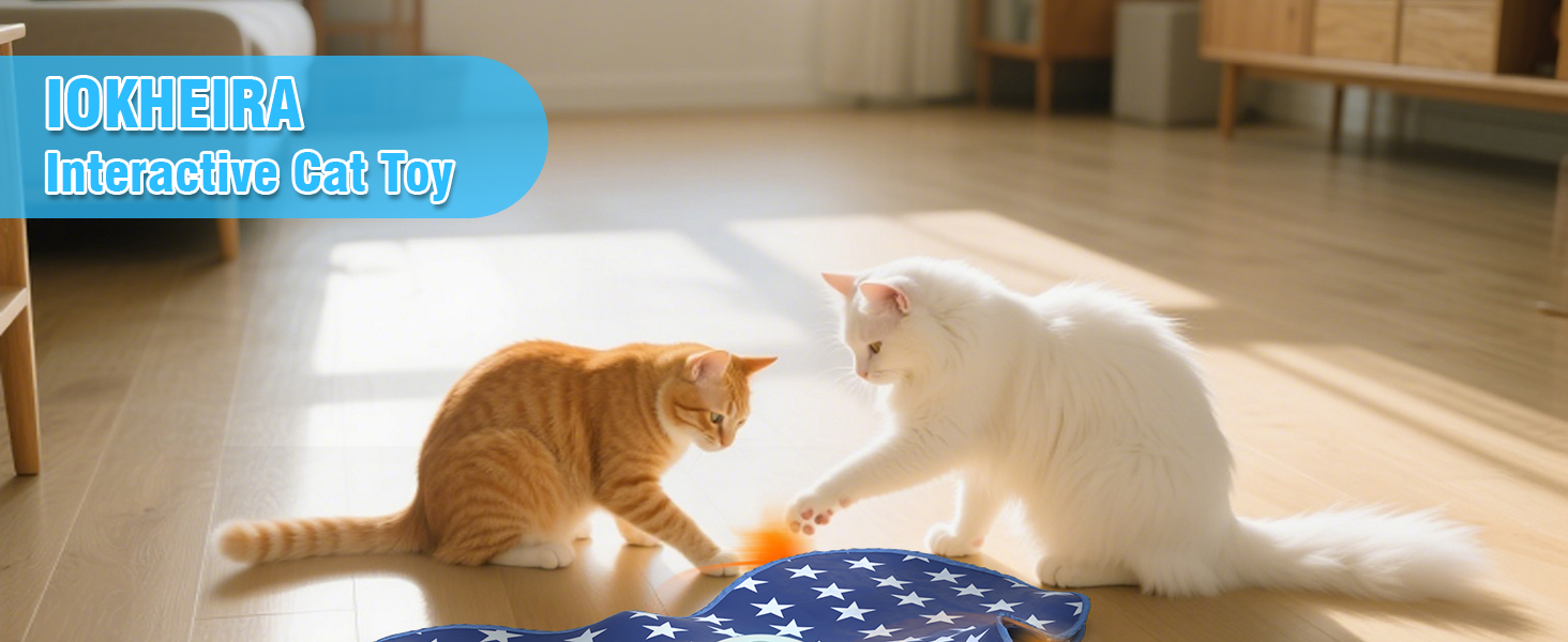 Інтерактивна іграшка для котів: сенсорна, з прихованою пір'ям, зі звуком миші. Ідеальна для дорослих котів.