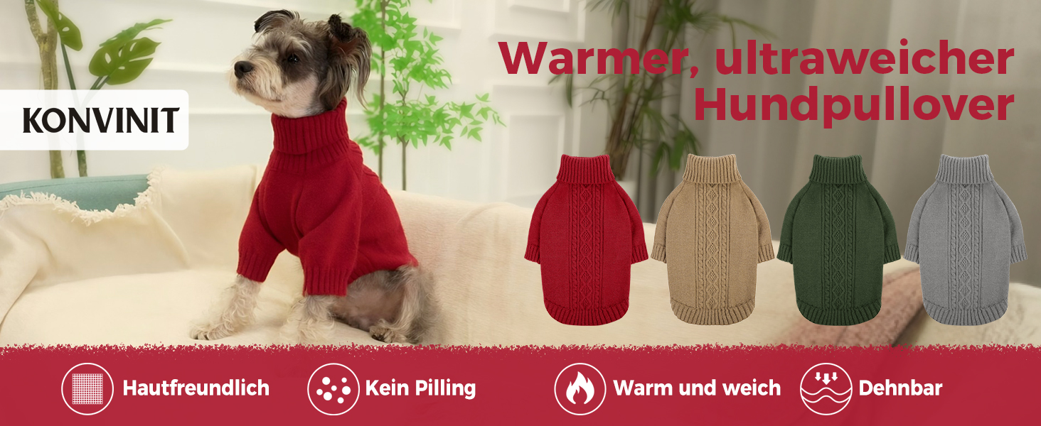 Теплий зимовий пуловер для собак середніх порід, з коміром-горловиною, хакі, розмір M (обхват грудей 44 см)