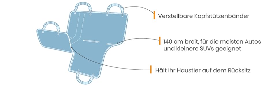 Захист сидіння автомобіля Kurgo Heather для собак, водовідштовхуючий та брудовідштовхуючий, ширина 140 см, колір мускатний heather, окремий, світло-коричневий