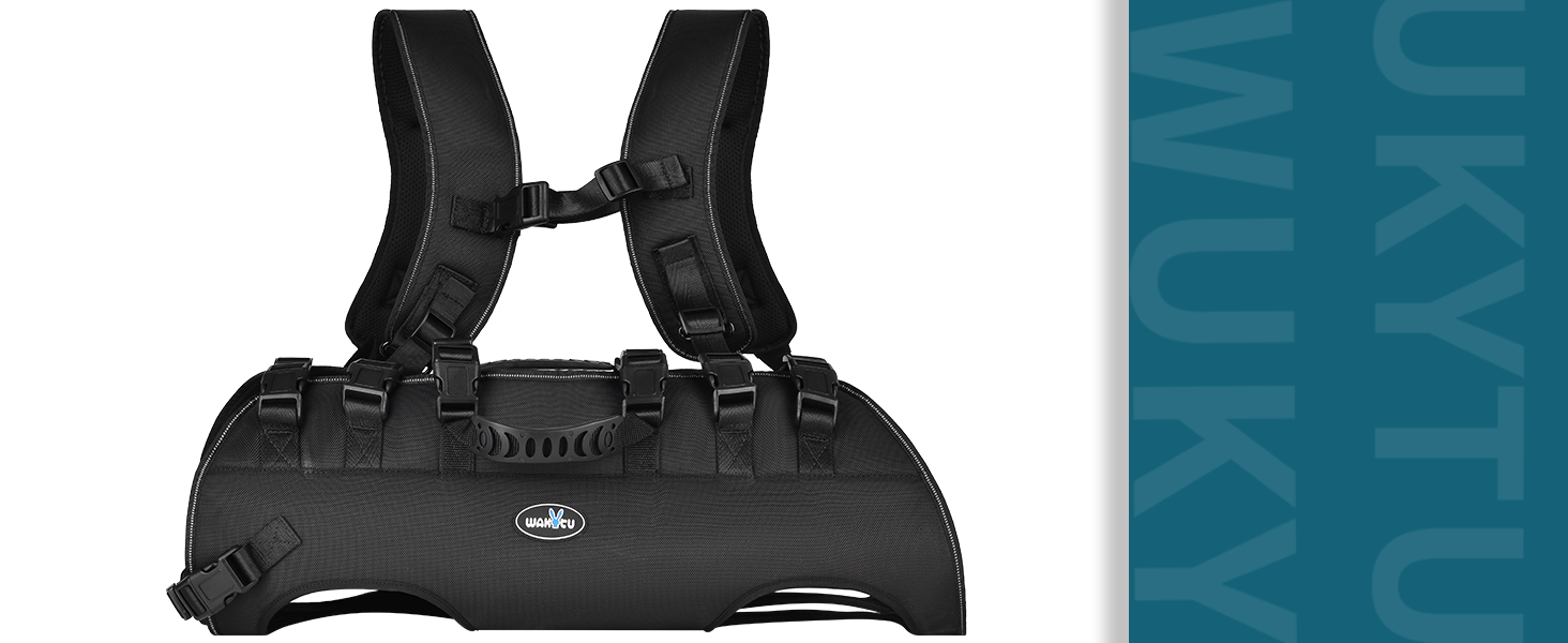 Сумка-переноска та повідок для собак, Wakytu, для маленьких собак (4-8 кг), чорний, регульовані ремені