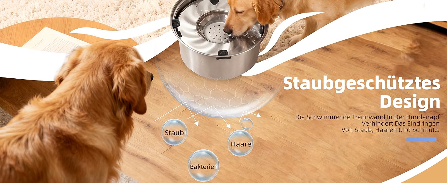 Нержавійна миска для собак великих і середніх порід 5.6л, проти протікання, для води, миска для собак, можна мити в посудомийній машині