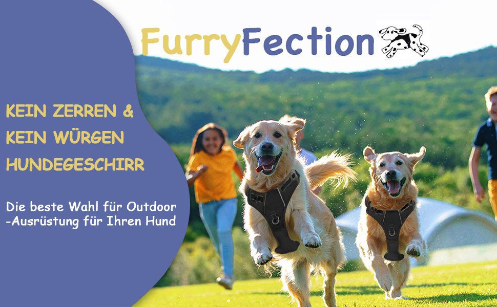 Шлейка для собак середнього розміру FURRYFECTION, антивитягуюча, без обмеження руху, з регулюванням, Oxford ediu (Пlaid, Чорний, M)