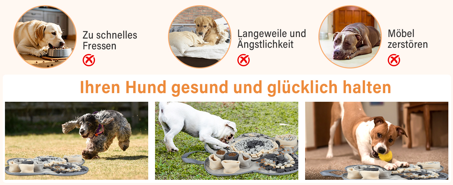 Килимок для носа собак Schnüffelteppich Grey 60*60: інтелектуальна іграшка-килимок для собак