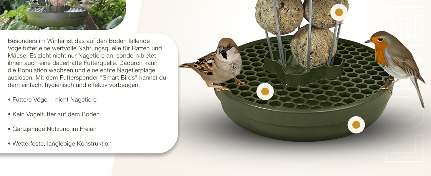Годівниця для птахів SWISSINNO SMART Birds зелена