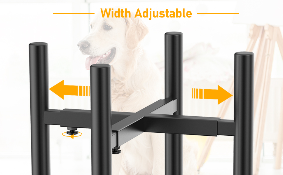 Підвищена підставка для миски для собак, регульована, висота 15-28 см, 4 положення, кріплення для годівниці для собак, для великих, середніх та малих собак