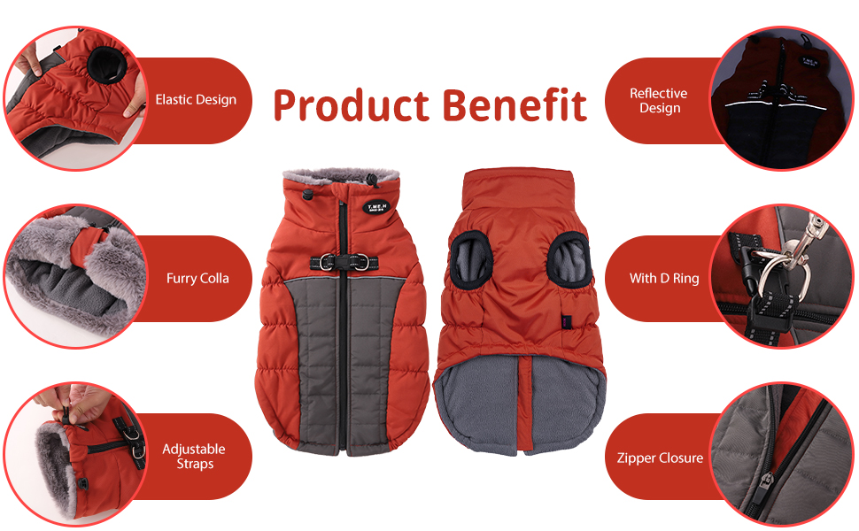 Зимовий теплий водонепроникний теплий одяг для собак Poseca: куртка, жилет, одяг для собак, шлейка, куртка з відбиваючими елементами, еластичний одяг для собак (XS, блакитний)