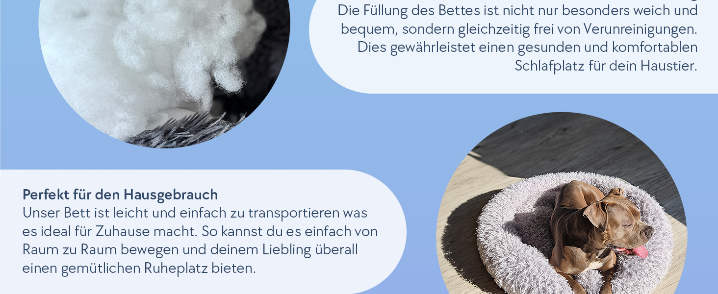 Кругле ліжко для собак Normani - ергономічне, з високим бортиком, 80 см x 80 см x 24 см, колір антрацит