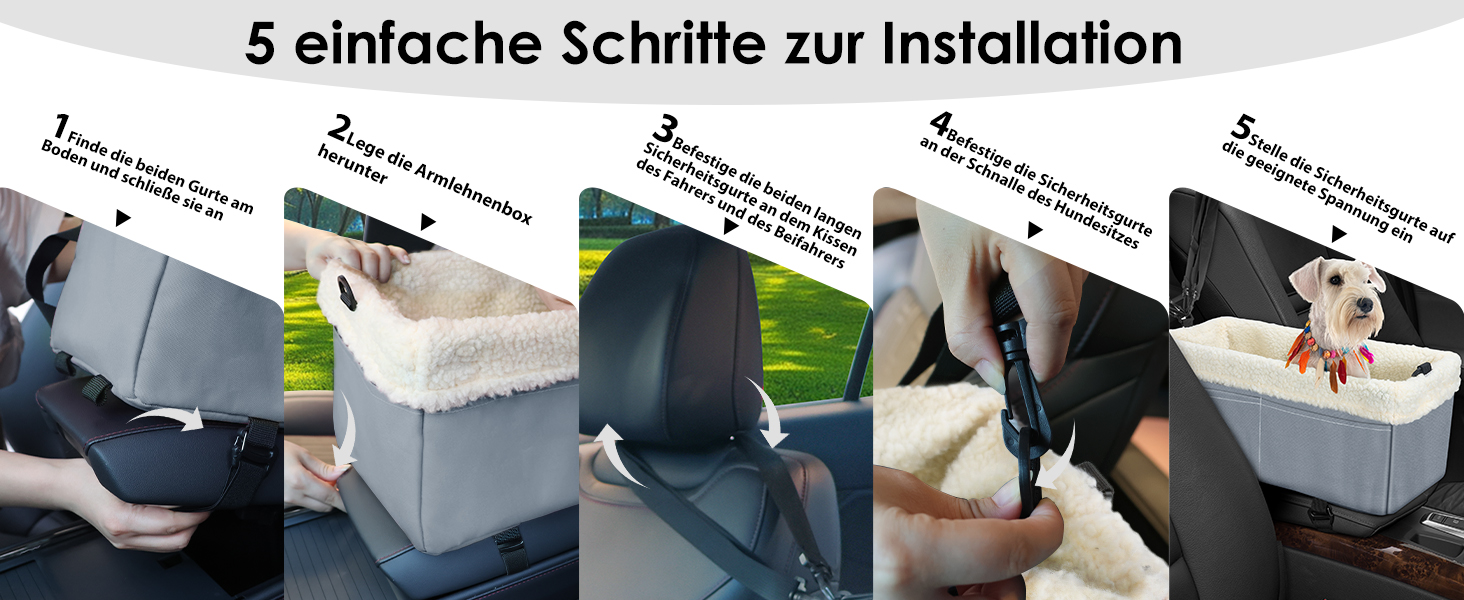 Автокрісло для собак та котів, сіре, до 5.4 кг