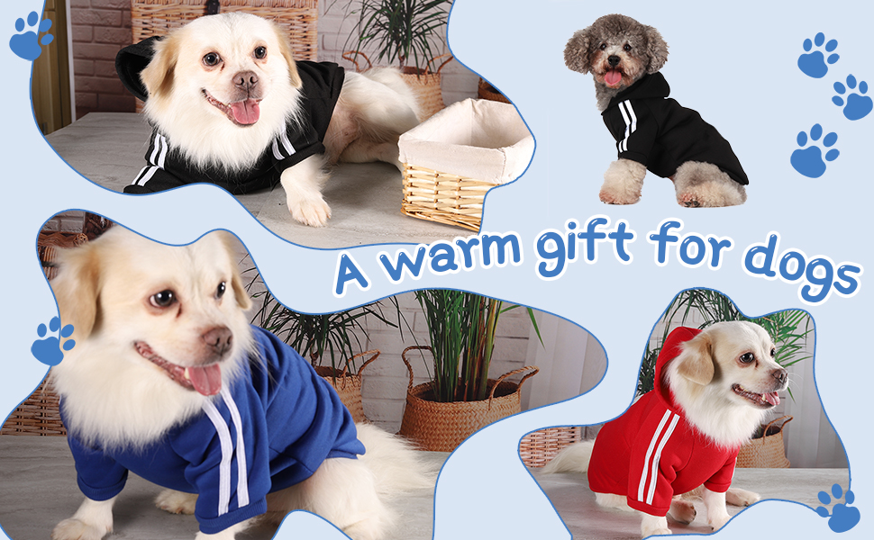 Теплий пуловер з капюшоном для собак, Чіхуахуа, великий розмір XXL, червоний