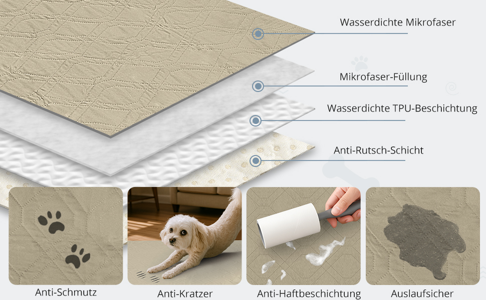 Водонепроникний килимок для собак, антиковзаюча підстилка для собак, захист дивану та ліжка, міцна підстилка для котів, захисний килимок, що можна прати, для дивану, ліжка, авто, у дорогу, хакі, 137x208 см