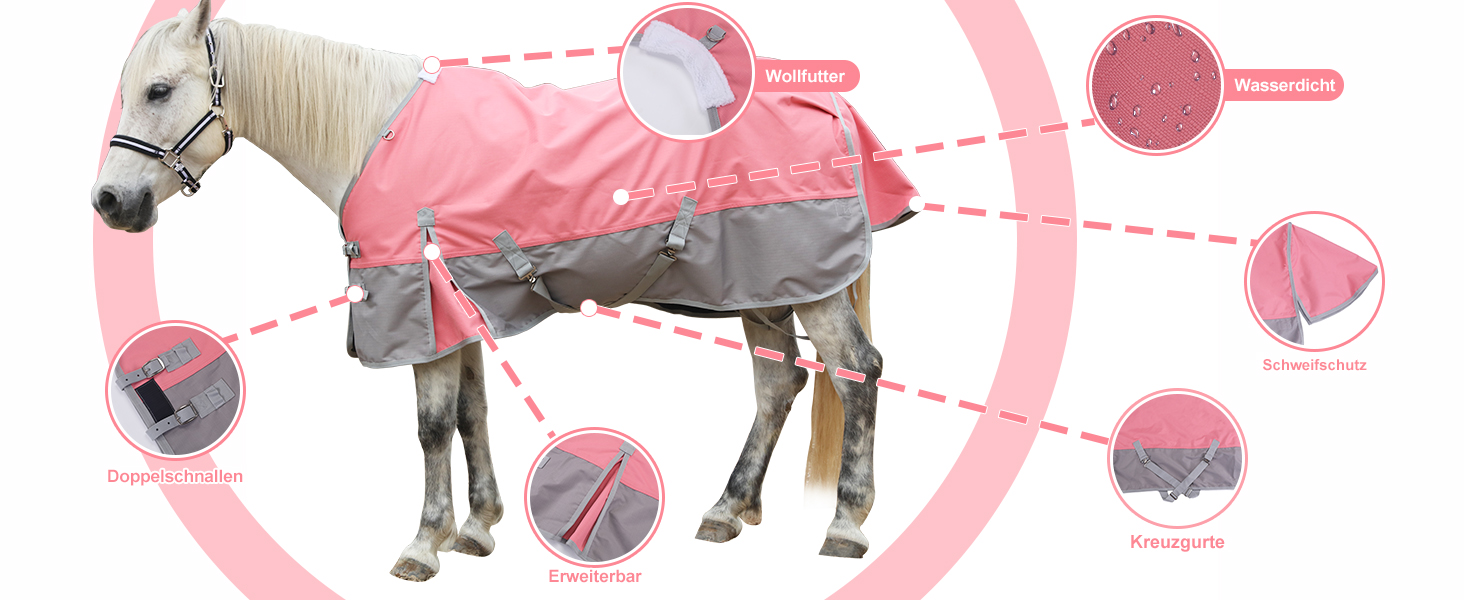 Водонепроникна прогулянкова попона для лошадей 1200D, дихаюча дощовик-накидка без наповнення (0г), чорно-червона, 165 см