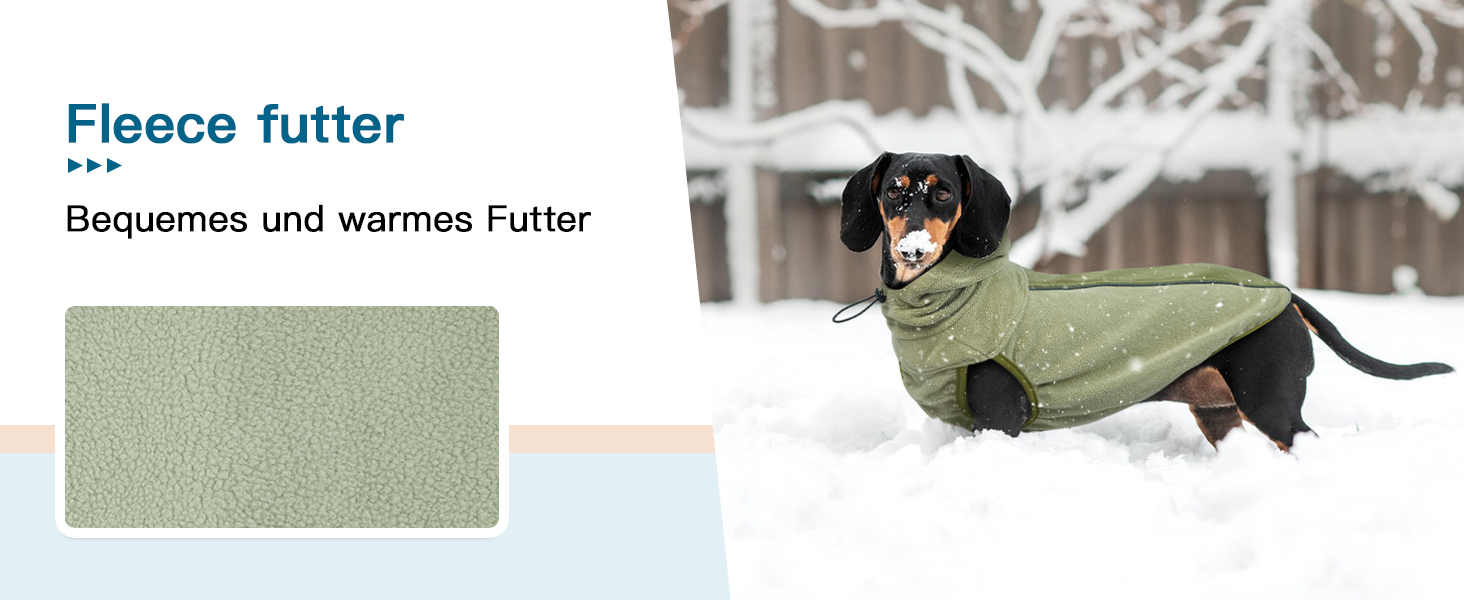 Теплий зимовий пуховик для собак Katzinst - теплий пуховик для собак з захистом живота, флісовий, для великих собак, зелений (2XL)