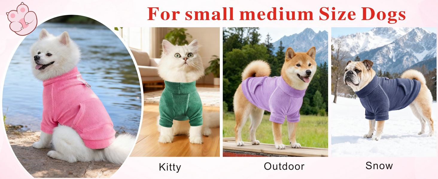 Теплий пуловер для собак Moukoirl: бавовняний одяг з кишенею для дрібних та середніх собак, котів, чихуахуа (XL, хакі & коричневий)