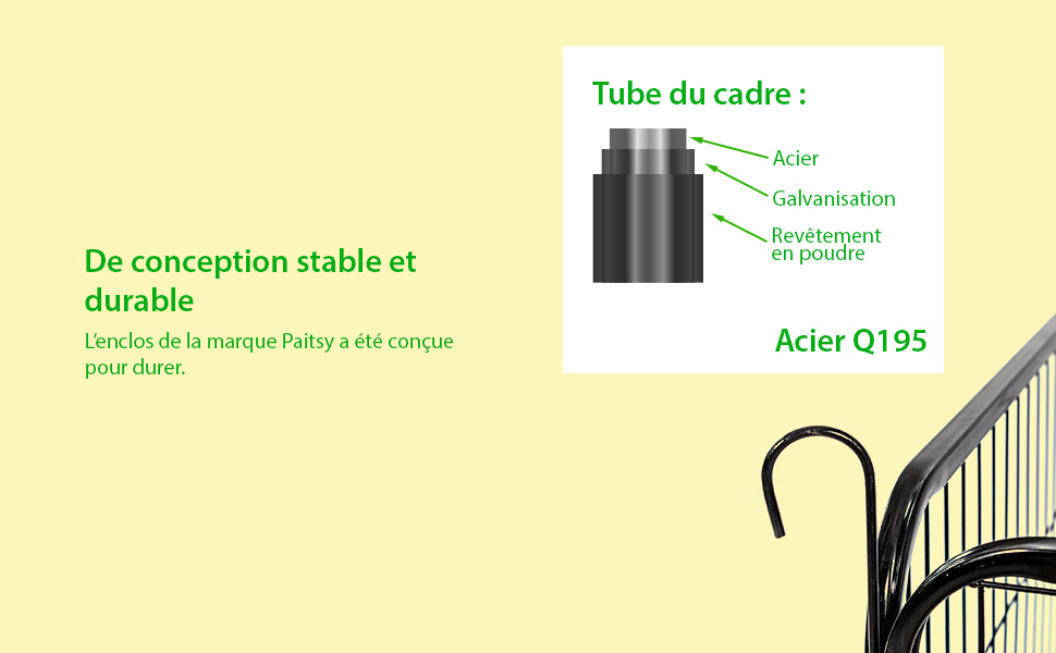 Клітка-вольєр для собак, цуценят та кроликів Paitsy, 80x60 см, 0.64 м², модульна, для внутрішнього та зовнішнього використання, складана, 5 років гарантії