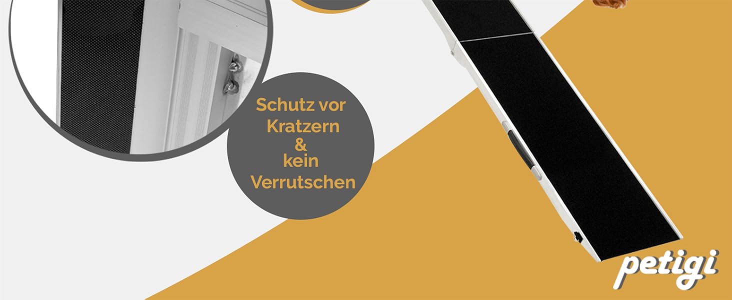 Рампа для собак Petigi: складана, з алюмінію, 183 см. Допомагає завантажуватись в машину