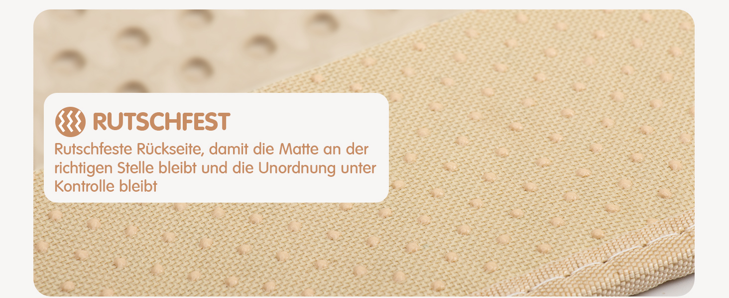 Килимок для котячого туалету Ycozy Katzenklo Matte XL 90x60 см, EVA, двошаровий, вологостійкий, легко миється, бежевий