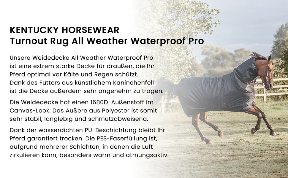 Водонепроникна кінська попона Kentucky Horsewear, всепогодна, класична, синя, 155 см, 150 г утеплювач