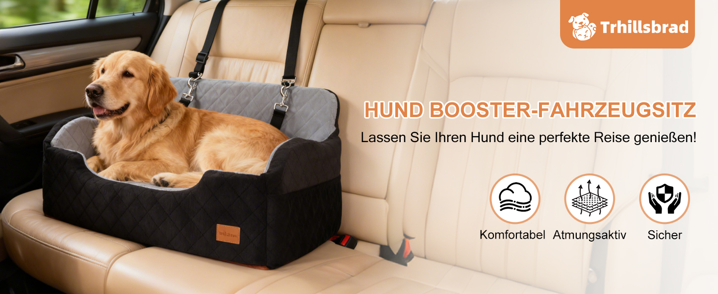 Автокрісло для собак середніх порід до 22,7 кг: безпечне, зручне, з кріпленням та антиковзким покриттям (70x60x45CM, 80x50x23CM)