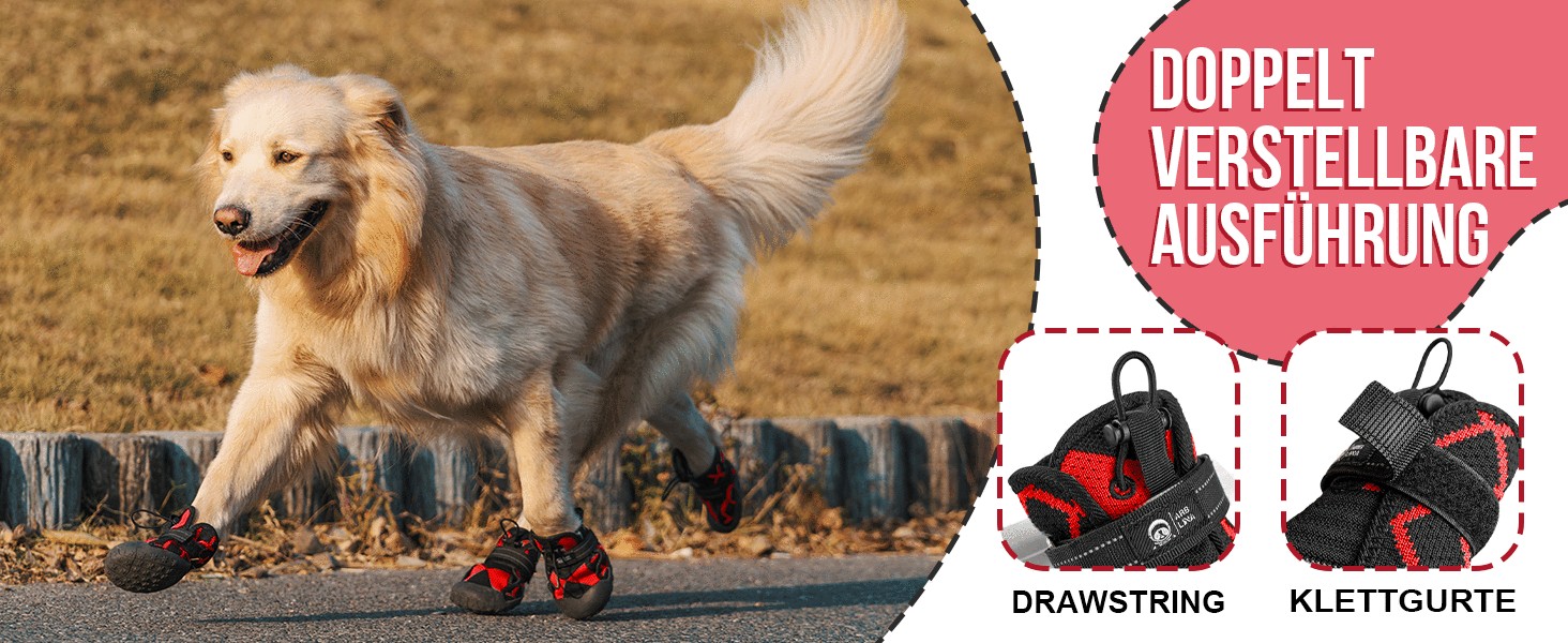 Взуття для собак Arblina Outdoor: водонепроникне, з регульованою застібкою, захист подушечок лап, для малих, середніх та великих собак