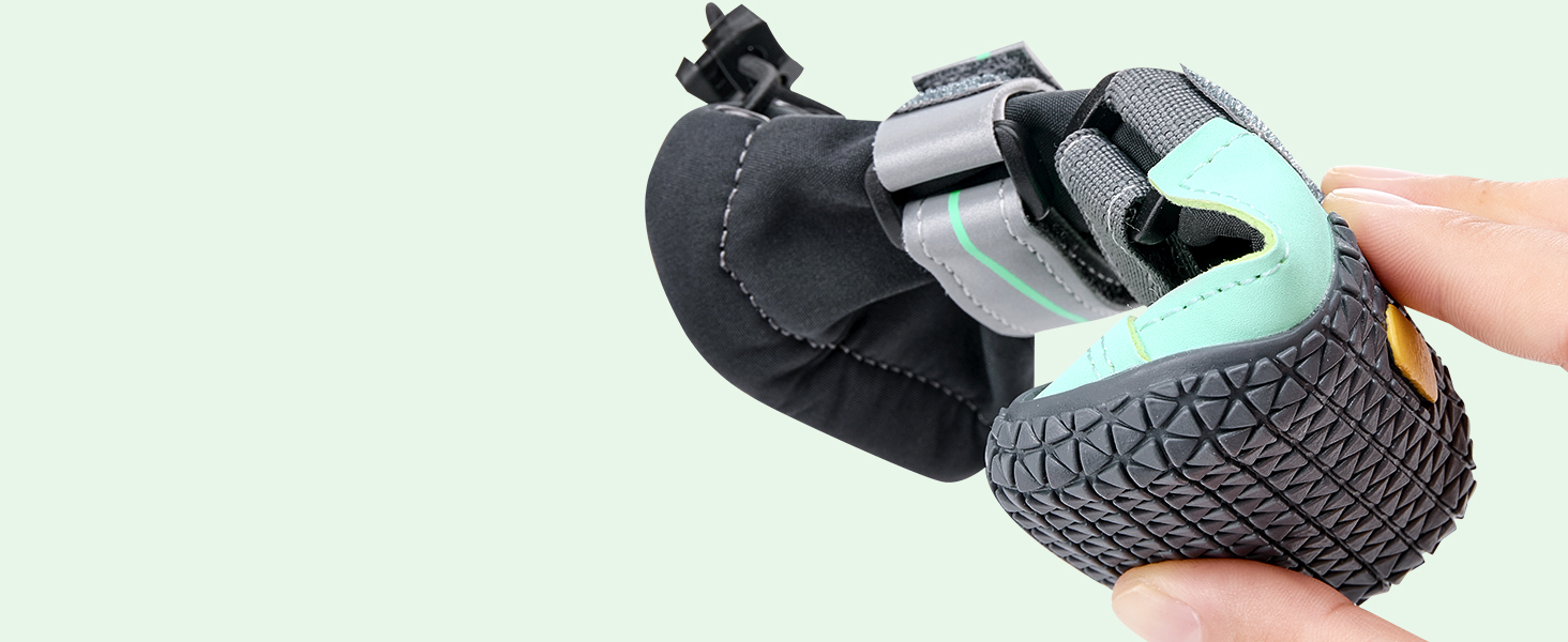 Зимові чоботи для собак, захист подушечок лап, водонепроникні. Розмір 6, чорний колір