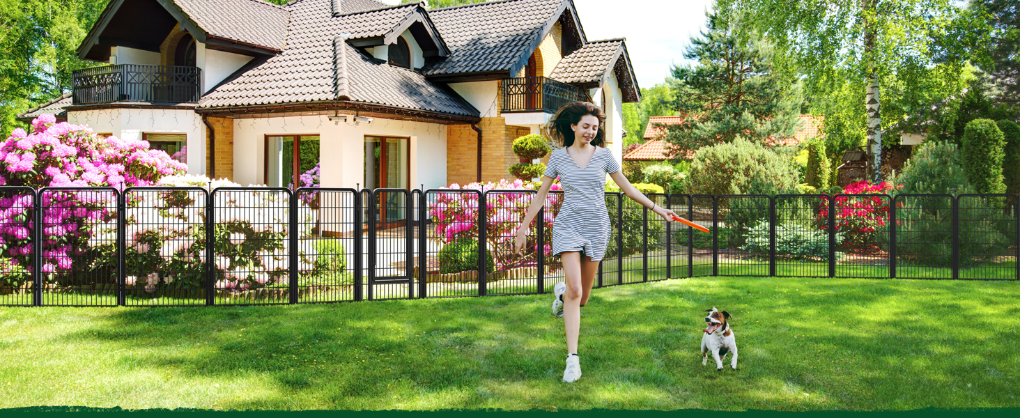 Вольєр для собак Yaheetech 8-секційний, 80 см, для квартири та саду, з'єднання з круглим головою, складаний, без інструментів (100 см висота)