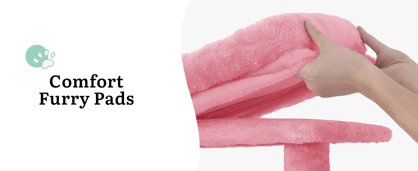 Котячий комплекс YITAHOME для великих котів з подряпальниками, будиночком та платформами, 157 см, рожевий