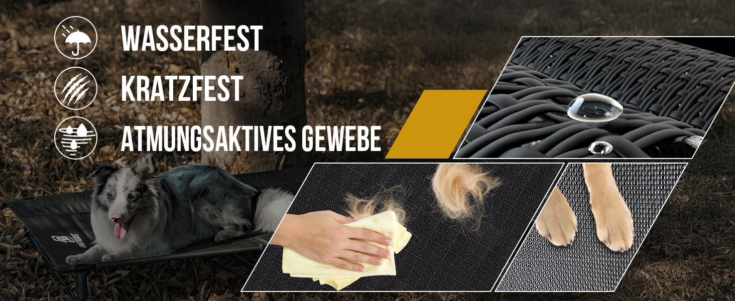 OneTigris лежанка для собак на відкритий простір, піднята лежанка 130x70 см, висота 21 см, швидке встановлення, стабільна, зручна та дихаюча. Лежанка для домашніх тварин для кемпінгу, котяче ліжко - (L, Зелений)