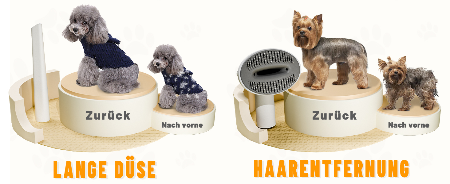 Пылесос для собак и кошек с щеткой, 16000 Па, тихий, удаляет 99.99% шерсти, набор из 6 инструментов для ухода, контейнер 1.5л