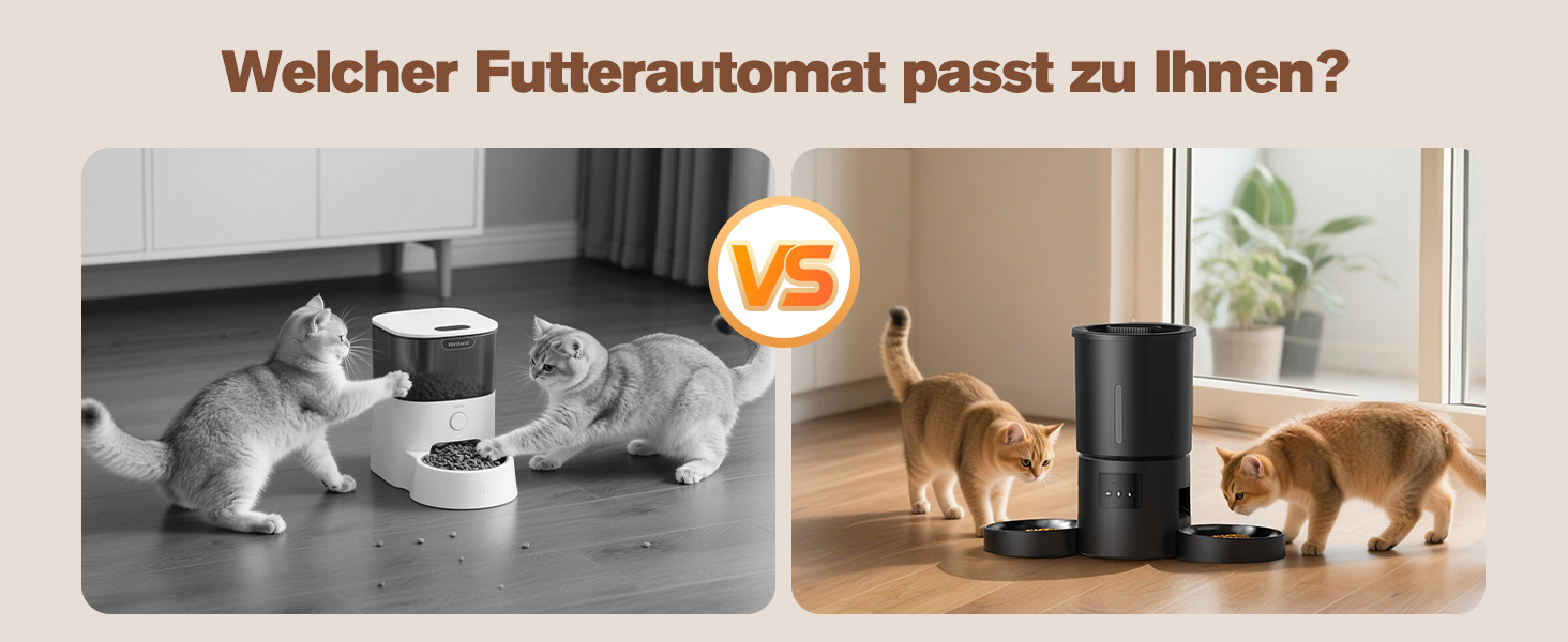 Автоматичний годівниця для котів AONBOY з двома мисками та Wi-Fi: 5L, таймер, для сухого корму, чорна