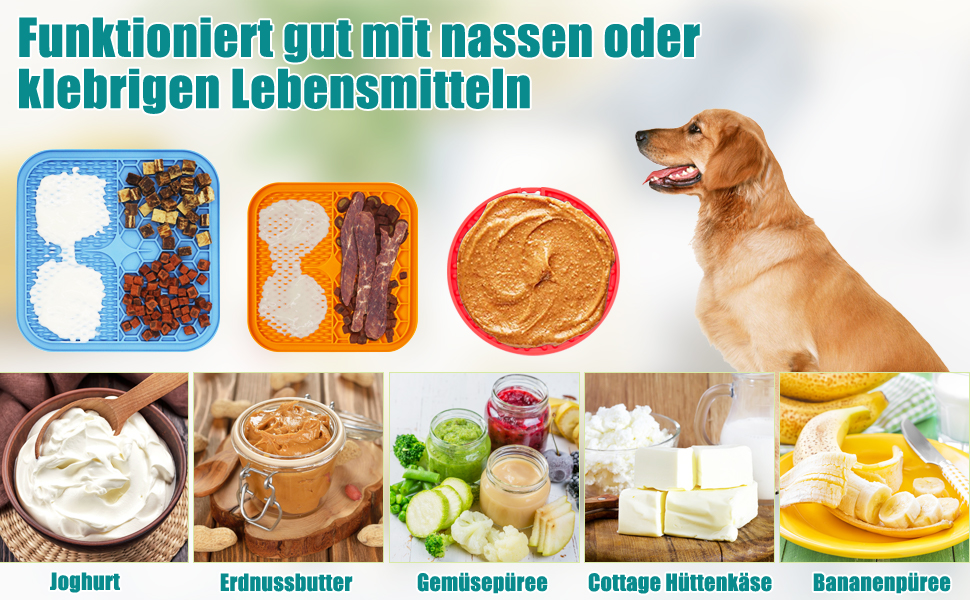 Килимок для ласощів для собак Hysagtek (3 шт.) з лопаткою, для маленьких та середніх порід, сильна фіксація, для купання, грумінгу та дресирування