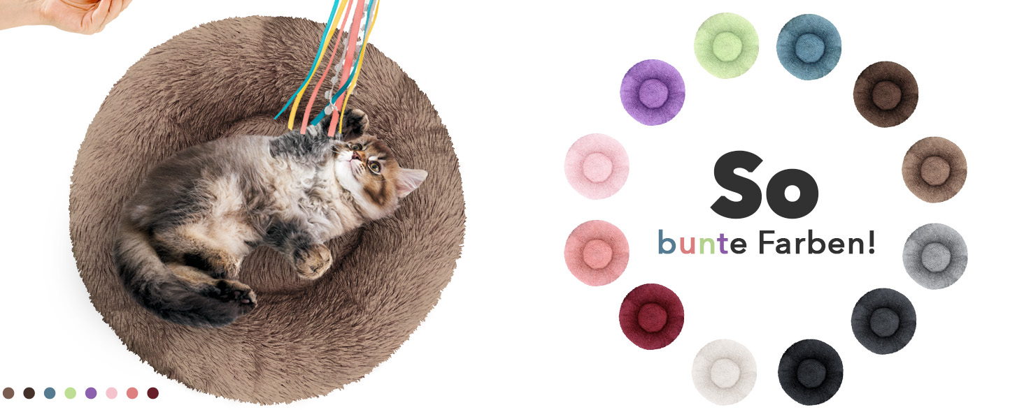 Кругле ліжко для собак середніх порід, 70 см, м'яке пухнасте гніздо, зручне та миється, колір хакі