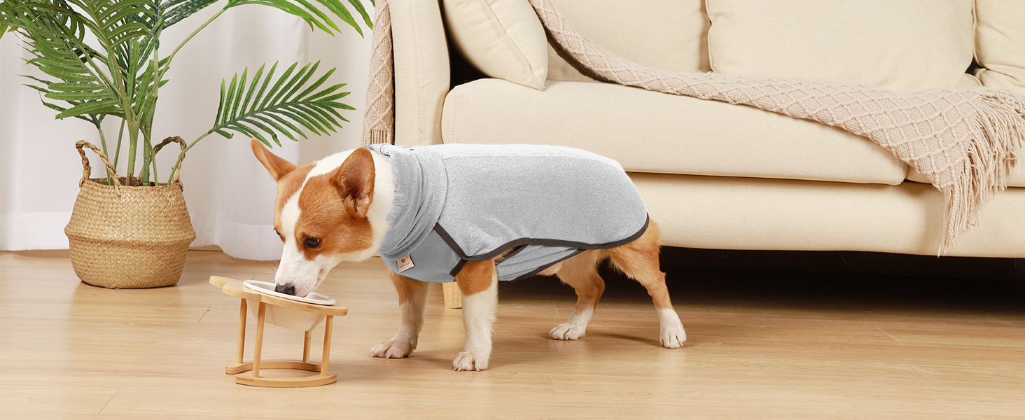 Пуловер для собак, теплий та м'який, зимовий пуловер для собак, котів, пуловер для маленьких, середніх та великих собак – (L, Сірий)