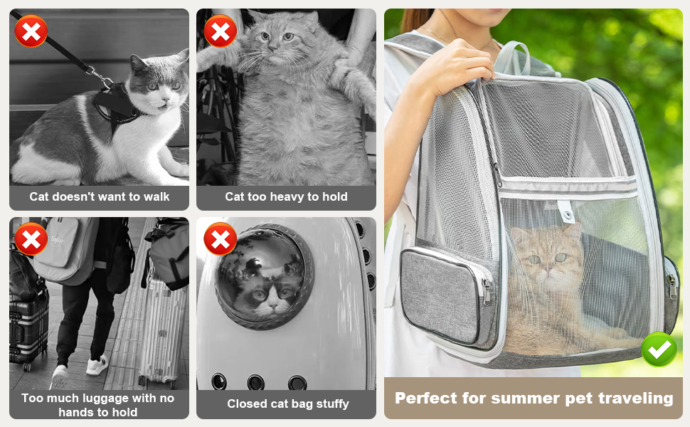 Рюкзак для транспортування домашніх тварин: переноска для кота/собаки 40x32x28 см. Підходить для котів та собак середніх та малих порід (до 5 кг).