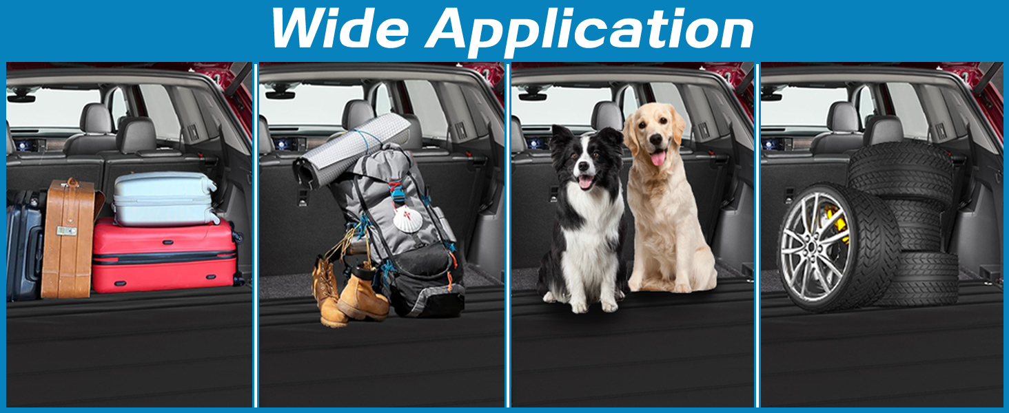 Захист для багажника автомобіля від бруду та подряпин для собак, 80x64 см, чорний. Водонепроникний, стійкий до розривів та подряпин. Килимок для транспортування собак та багажу в авто.