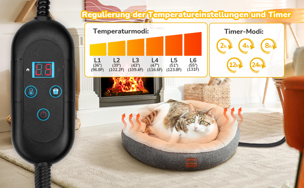 CATISM Гамак для котів, обертається на 360°, лежанка, гамак-ліжко, кошик для сну, сірий, до 20 кг