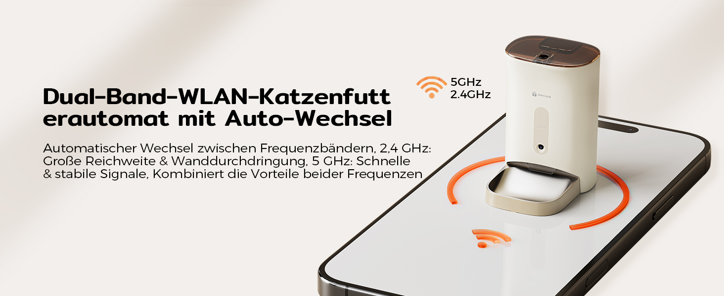 Автоматична годівниця для котів Amicura F1 Pro з 2K камерою, Wi-Fi 2.4G/5G, 4.5 л, нічне бачення 160°, антиблокувальна система, захист свіжості, керування через додаток