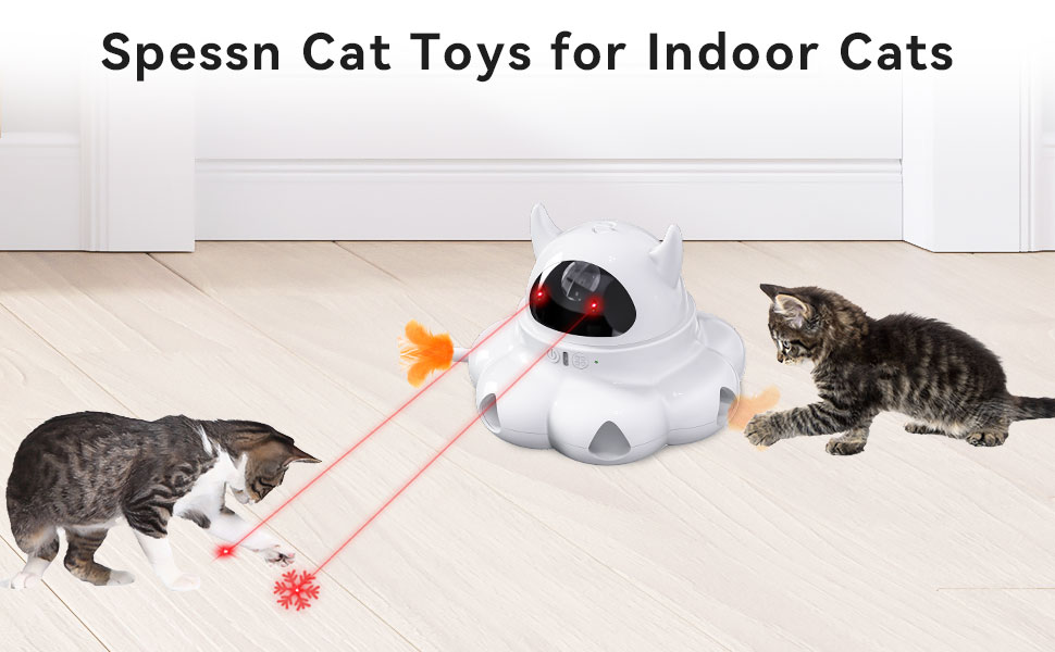 Інтерактивна іграшка для котів Spessn 2-в-1, електрична, USB, для розвитку інтелекту, підходить для кошенят та собак будь-якого віку