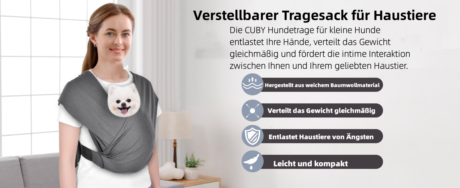 CUBY Сумка-переноска для собак, літня модель, рюкзак-переноска, підтримка спини, для собак, виготовлена з дихаючого матеріалу, 10 кг, світло-сіра