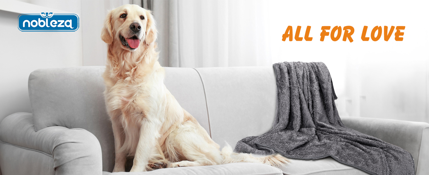М'який флісовий килимок для собак та котів Nobleza, 160 x 120 см, сірий (XL)