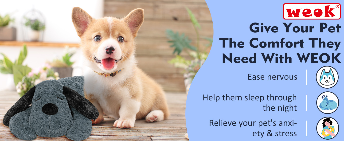 Іграшка-сердечко для собак WEOK: зручне крісло-м'ячик для зняття тривоги, допомога у засинанні, для середніх собак, сірий колір