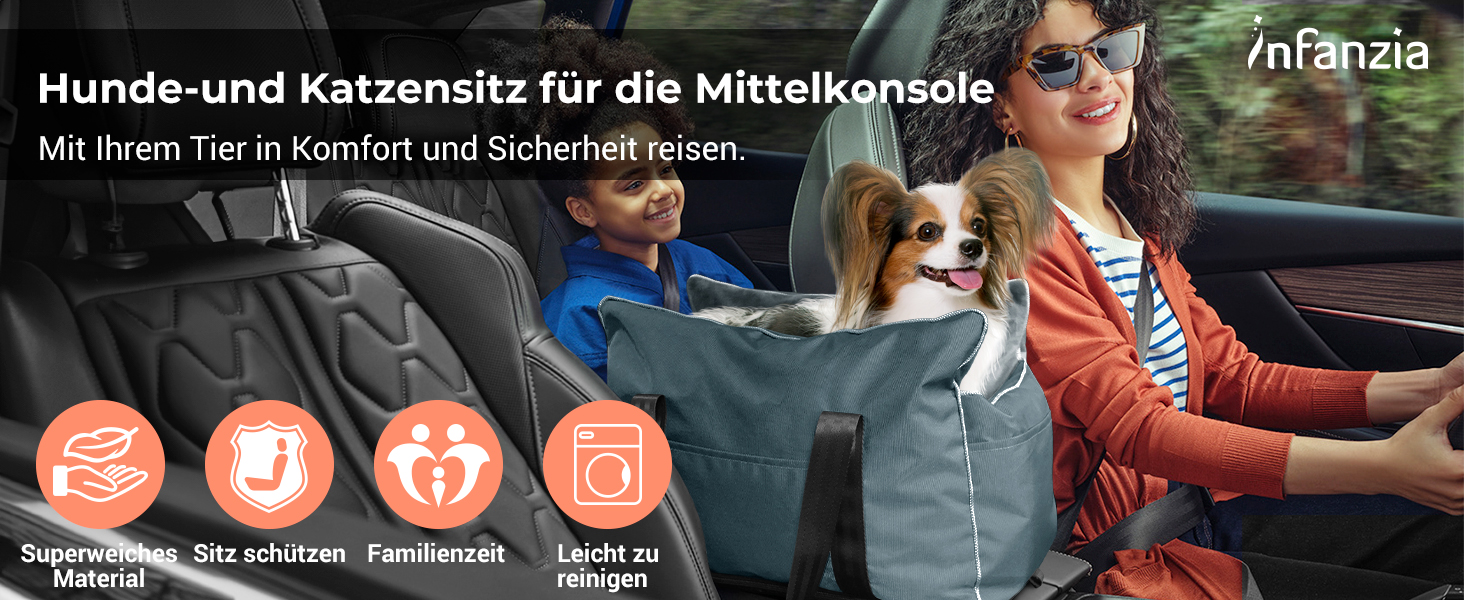 Автокрісло для маленьких собак та котів, кріплення на середню консоль, знімний, можна прати, з хутром, для цуценят, м'яке, тепле, сіре, маленьке
