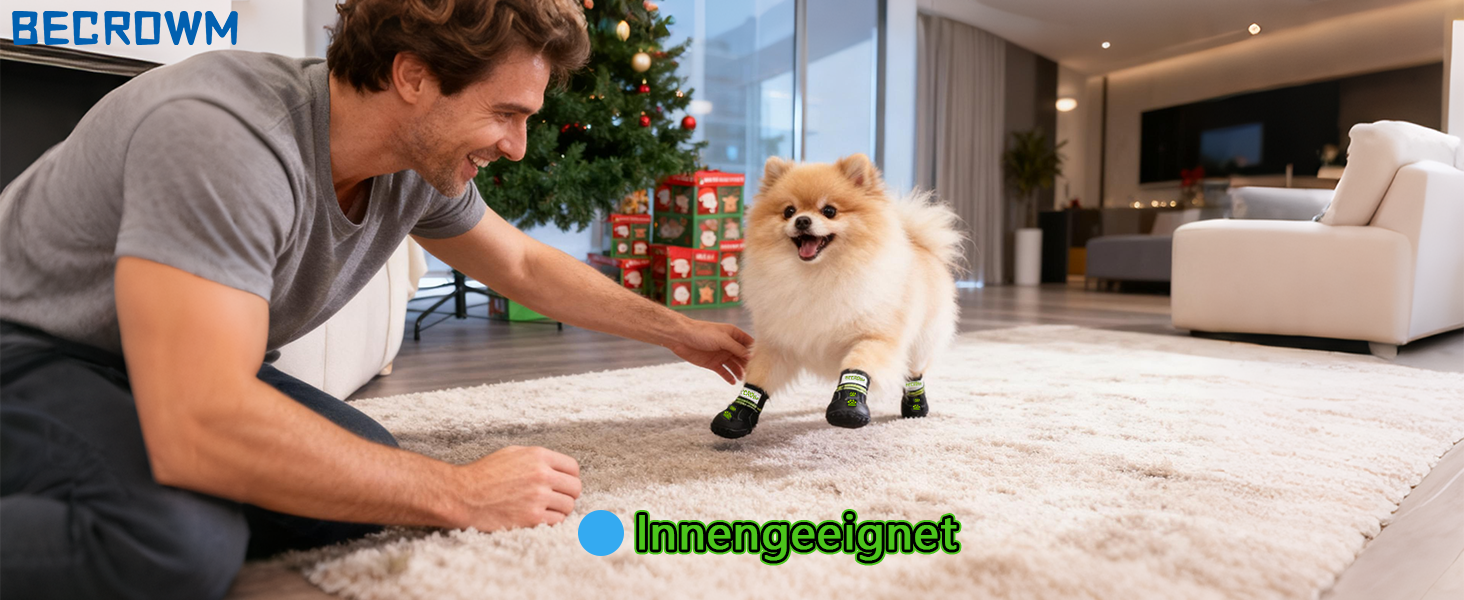 Водонепроникні антиковзні собачі чоботи з відбивачами, для дощу/снігу/бруду та прогулянок на природі, підходять для собак від маленьких до великих (Чорний, #1 (ширина 4,7 см) для 6,8–10 кг)