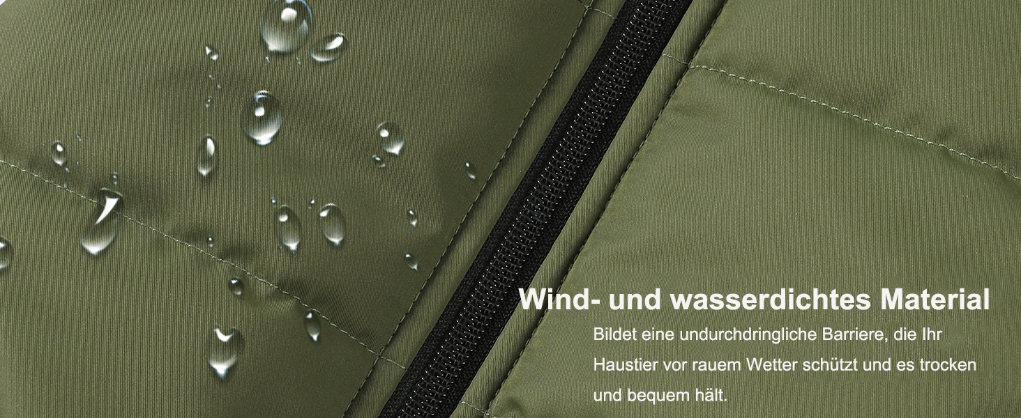 Тепла зимова куртка для собак з повним об'ємом, водонепроникна жилетка з нагрудником, підходить для цуценят, синього кольору