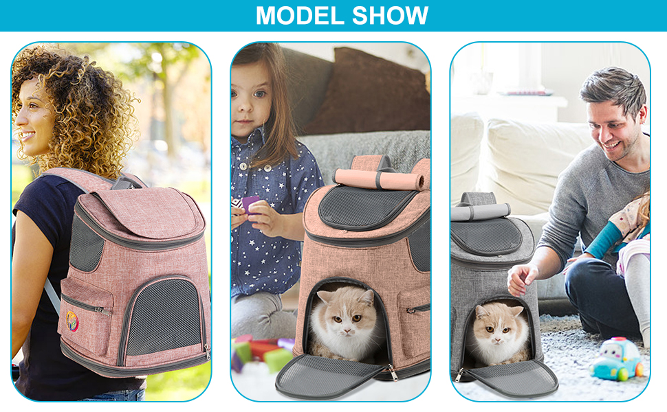 Рюкзак для собак PETCUTE з дихаючою вставкою та м'яким матрацом, складний, з безпечною шлейкою, для подорожей, велосипеду, авіаперельотів, колір імбирно-жовтий